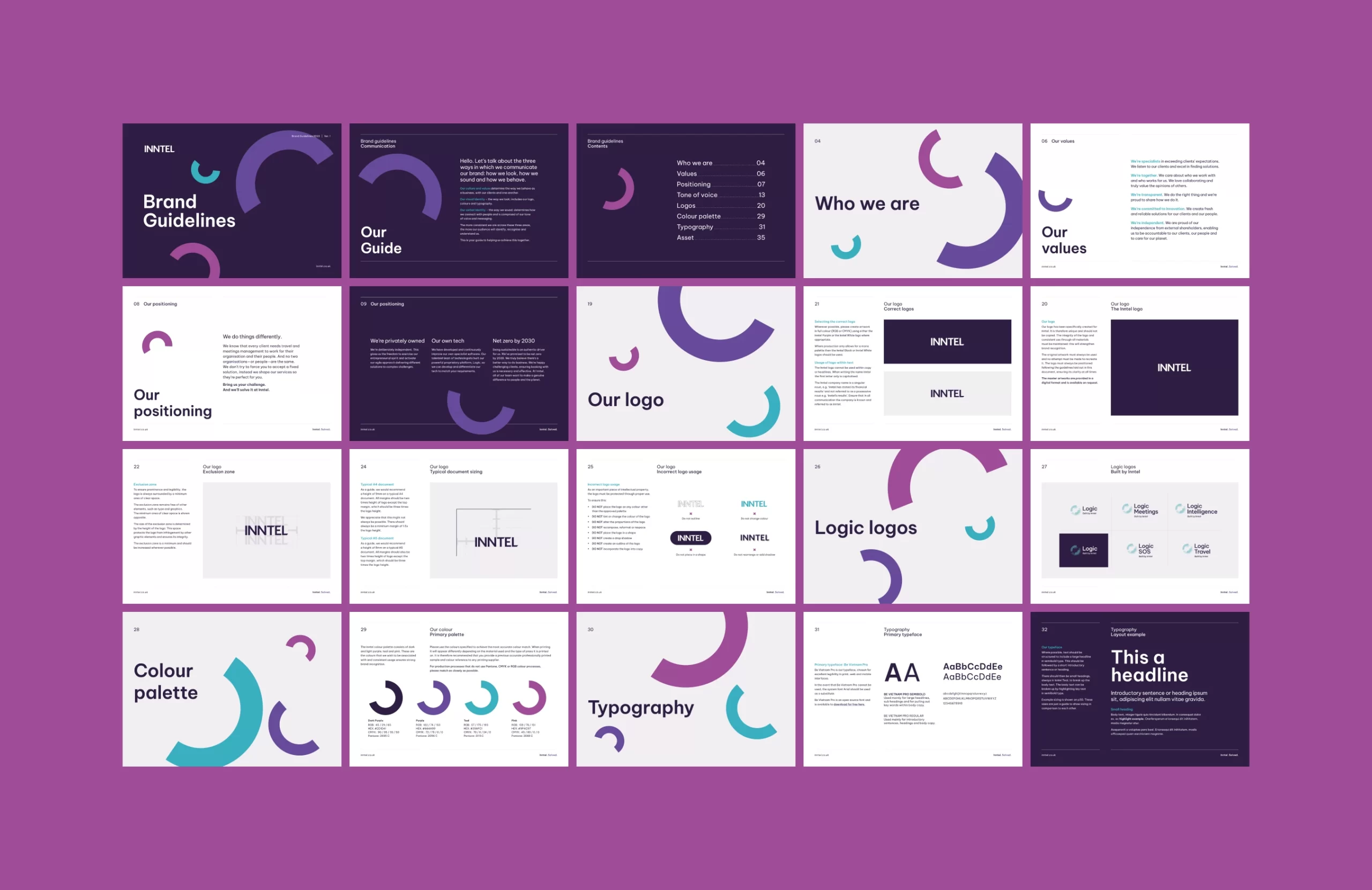 Image showing Inntel's comprehensive brand guidelines